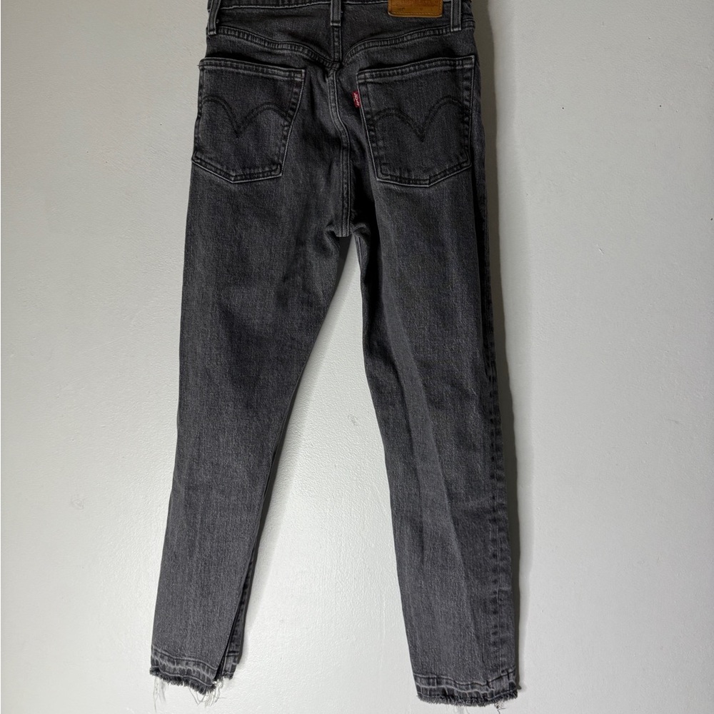 Levi’s 501 Raw Hem Faded Black Jeans Size 25 X 26 - Picture 2 of 7